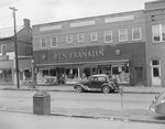 Storefront view of Ben Franklin Arts and Crafts Store, from an alternate diagonal angle. Woodstock, Va. by William Garber