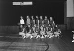 Broadway (High) School, women's basketball team posing in the gym. by William Garber