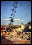 Crane and beginning wall foundation, Steam Plant by James Madison University